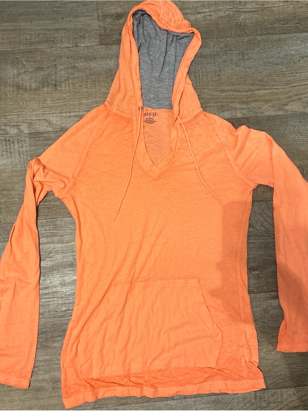 BCG Lightweight fluorescent orange Hooded Women's Top
